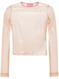 Diesel T-Clau-M1 semi-sheer top - Neutrals