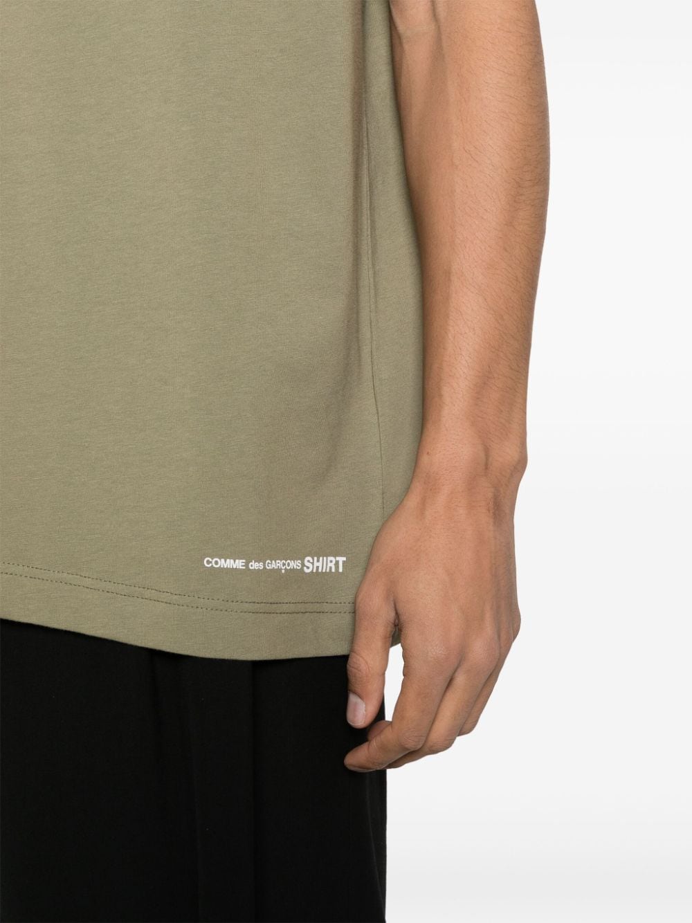 Comme Des Garçons Shirt Katoenen T-shirt met logoprint Grijs