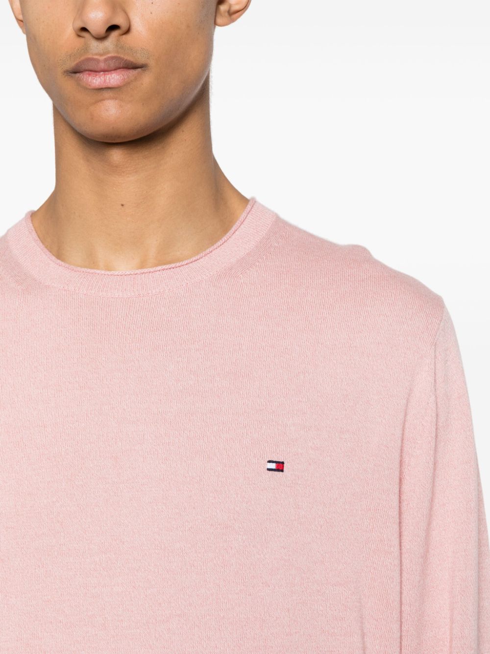 Tommy Hilfiger Trui met geborduurd logo Roze