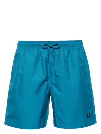 Fred Perry mid-rise Swim Shorts | Blue | FARFETCH