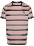 Fred Perry striped cotton T-shirt - Pink