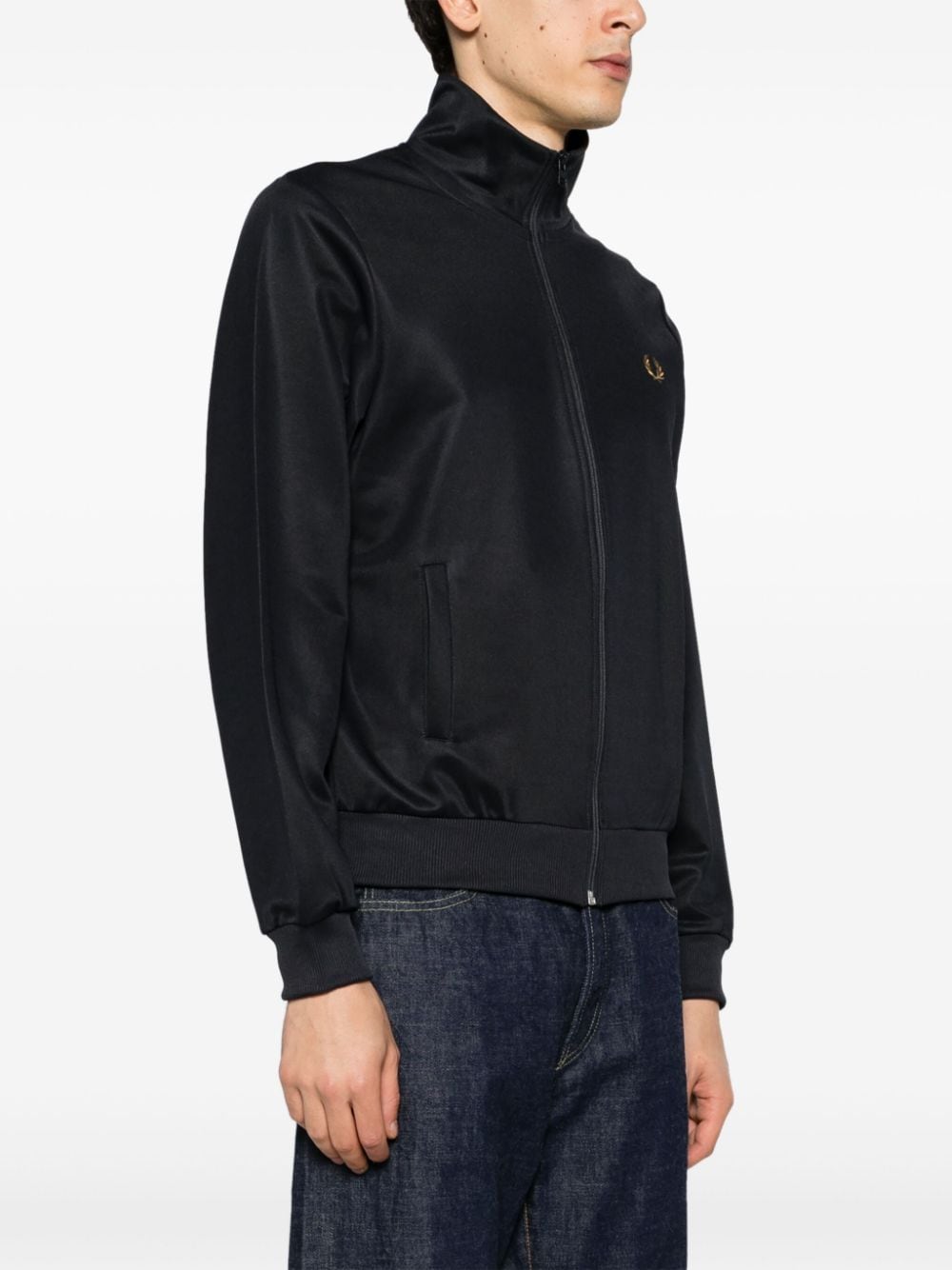 Fred Perry Trainingsjack met geborduurd logo Blauw