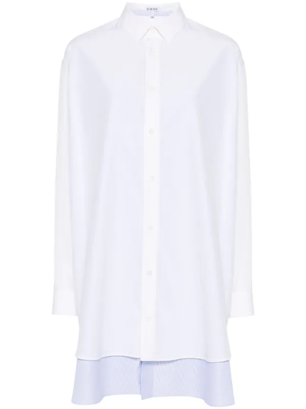 LOEWE レイヤード シャツドレス | ホワイト | FARFETCH JP
