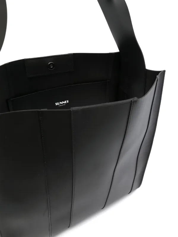 Sunnei Gomma 9 Striped Shoulder Bag | Black | FARFETCH