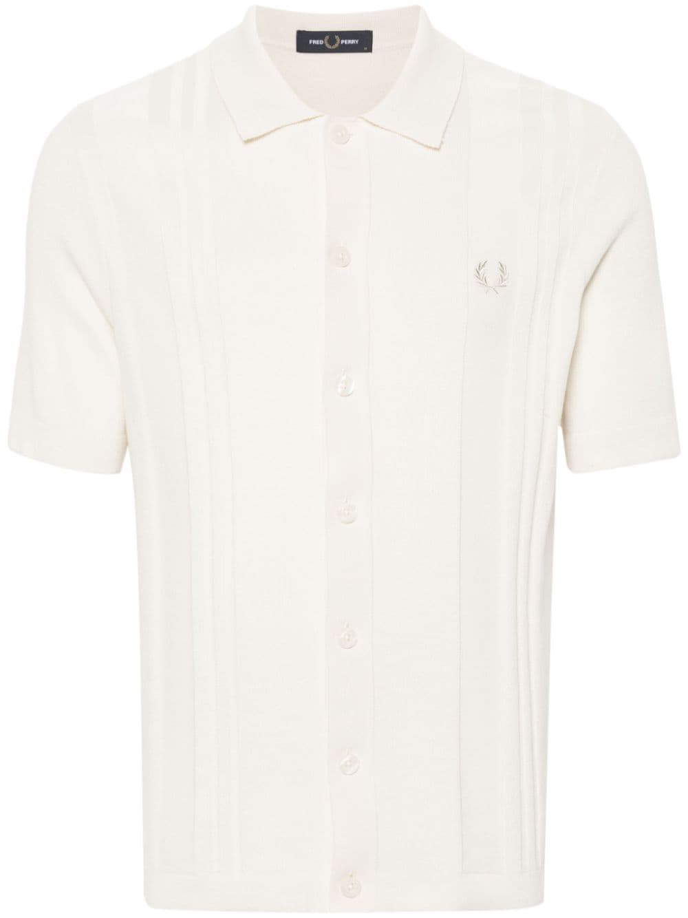 Fred Perry embroidered-logo knitted shirt - Toni neutri
