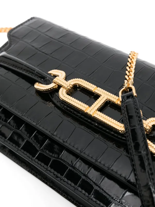 TOM FORD Whitney crocodile-embossed Shoulder Bag | Black | FARFETCH