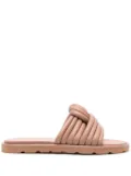 Gianvito Rossi Ottavia leather slides - Neutrals