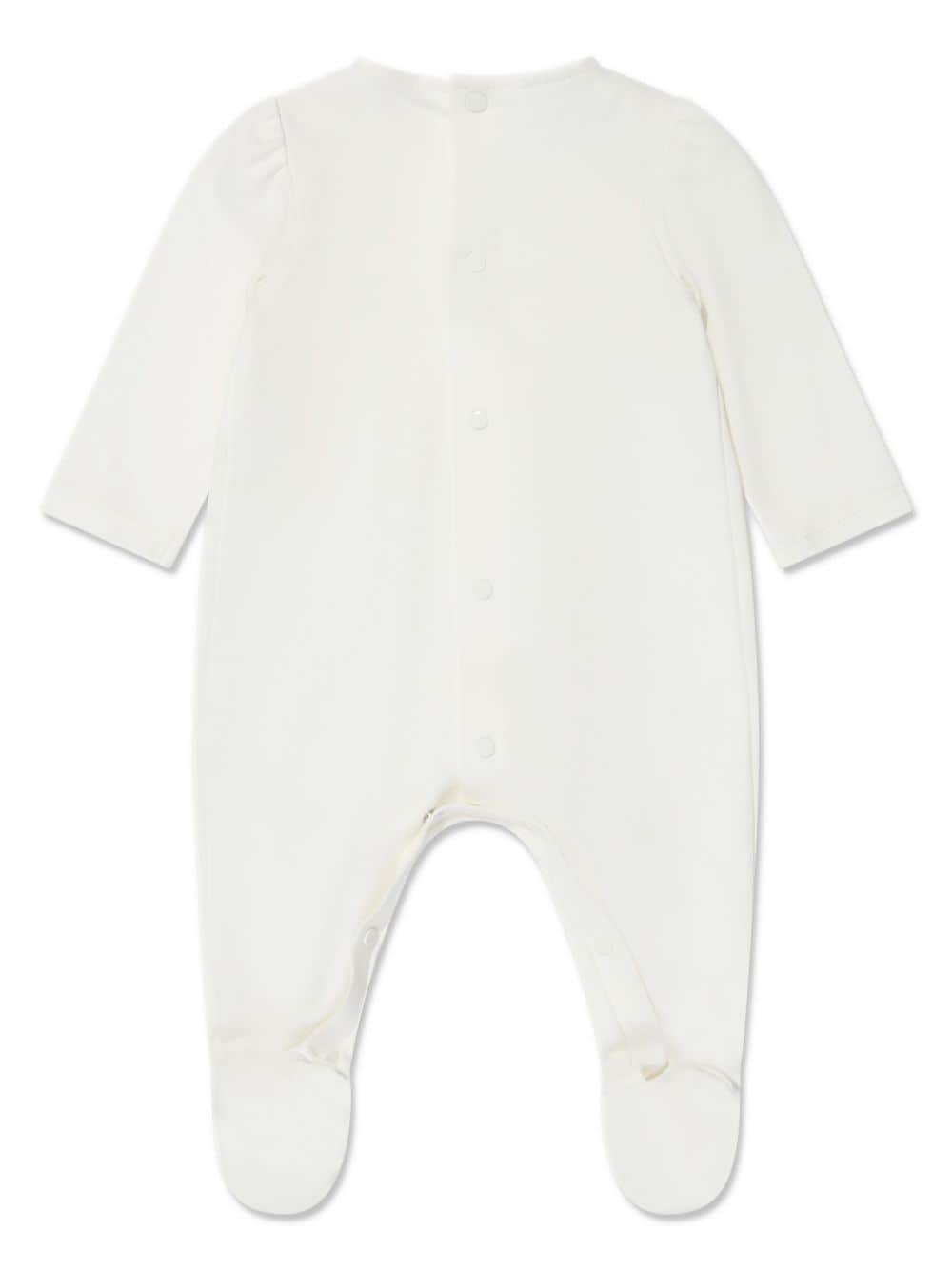 Shop Paz Rodriguez Lace-embellished Cotton Pyjamas In White