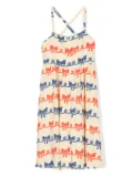 Bobo Choses Ribbon Bow-print dress - Yellow
