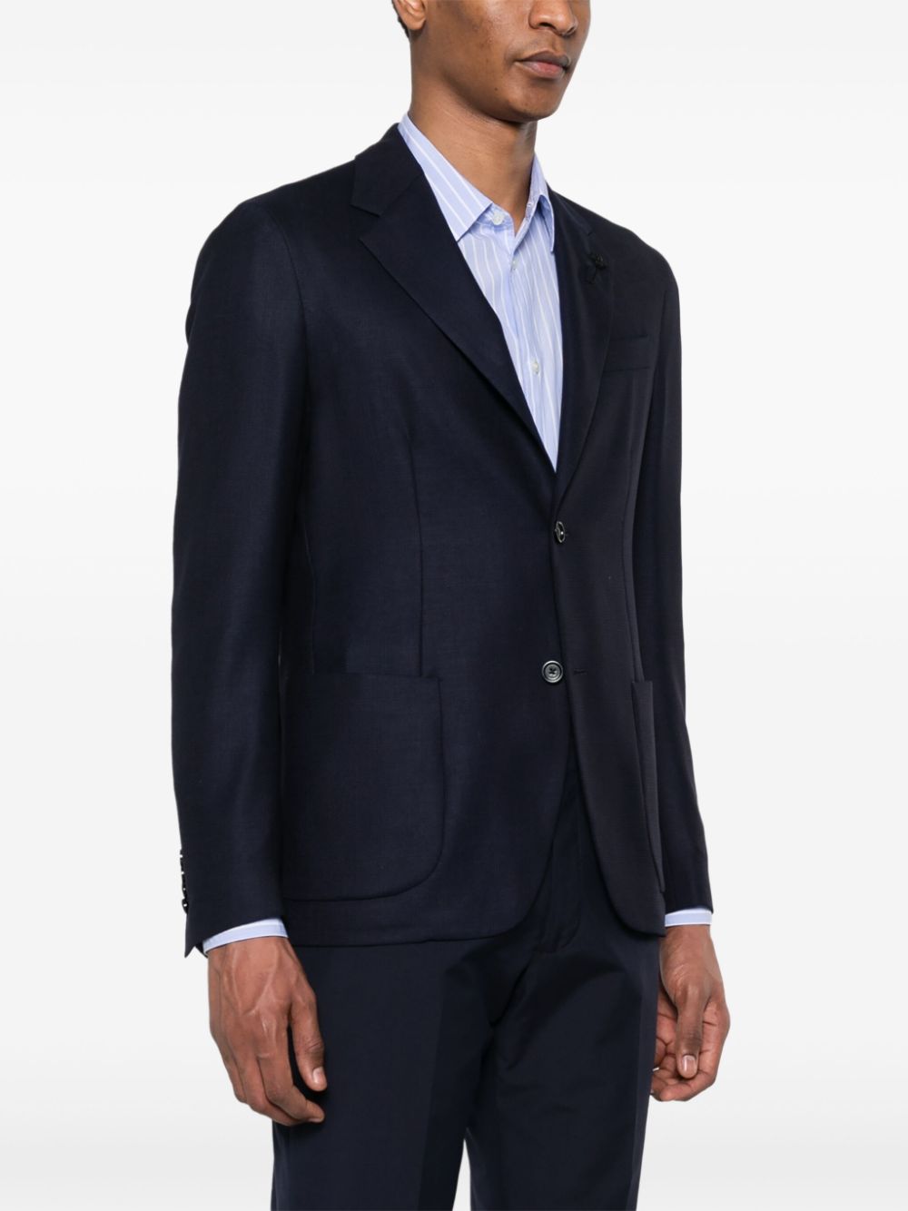 Lardini Blazer met enkele rij knopen Blauw