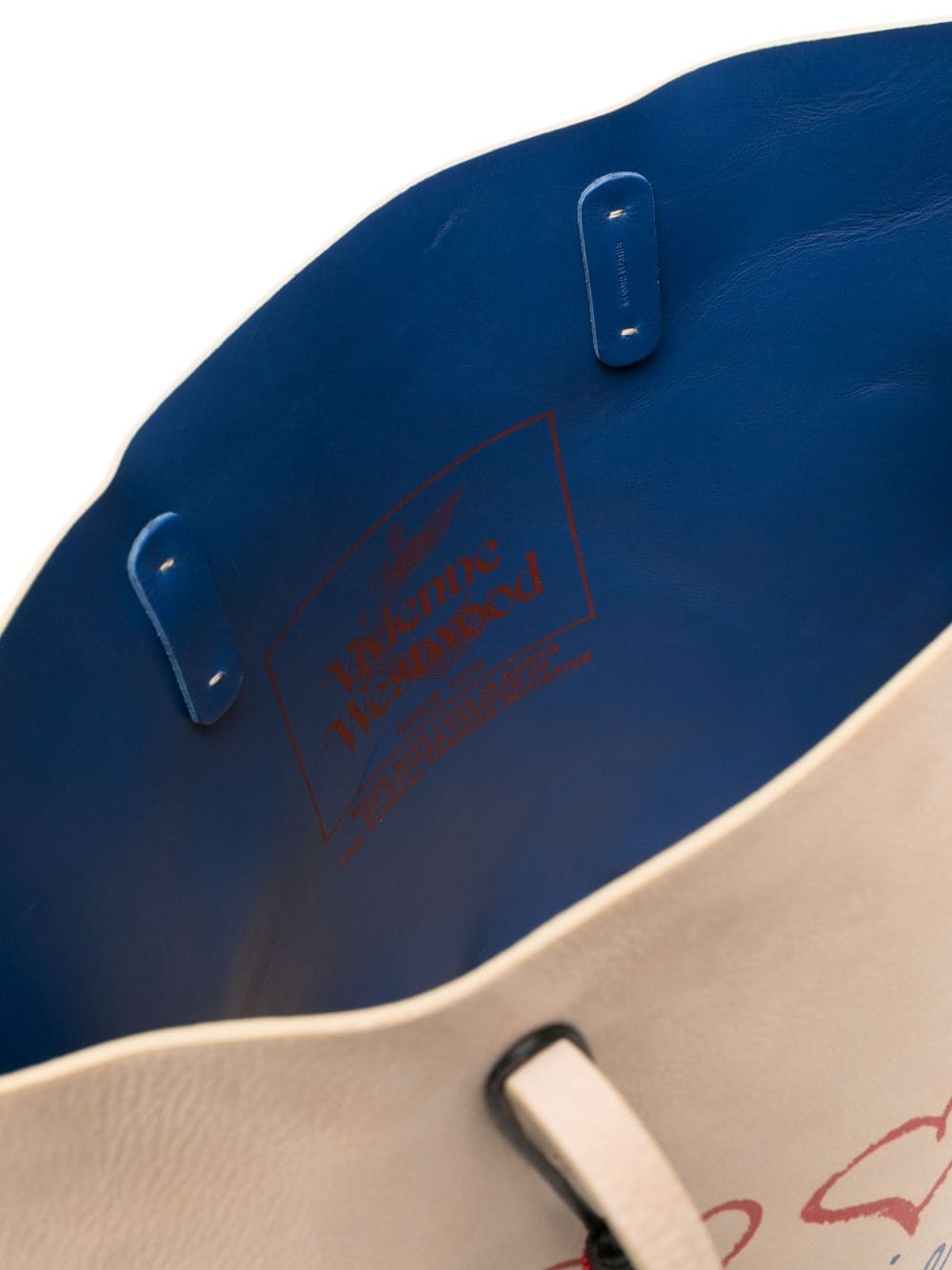 Shop Vivienne Westwood Studio Logo-print Leather Tote Bag In Neutrals
