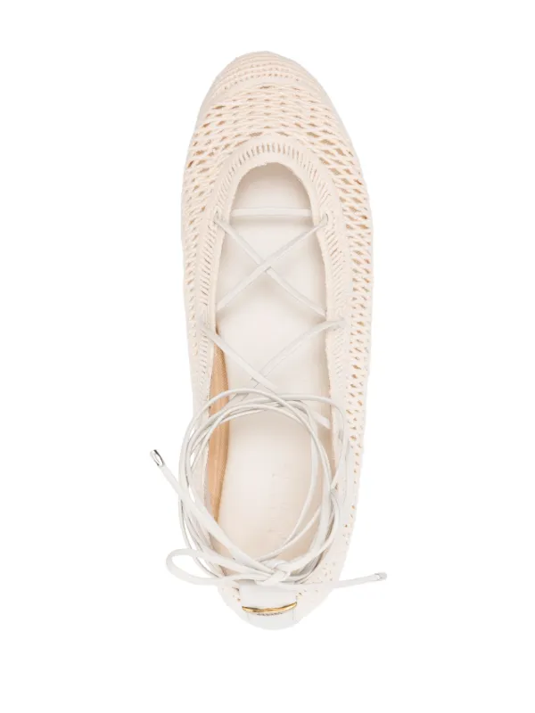 ISABEL MARANT Belna lace-up Ballerina Shoes | Neutrals