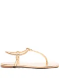 Gianvito Rossi Juno thong leather sandals - Gold