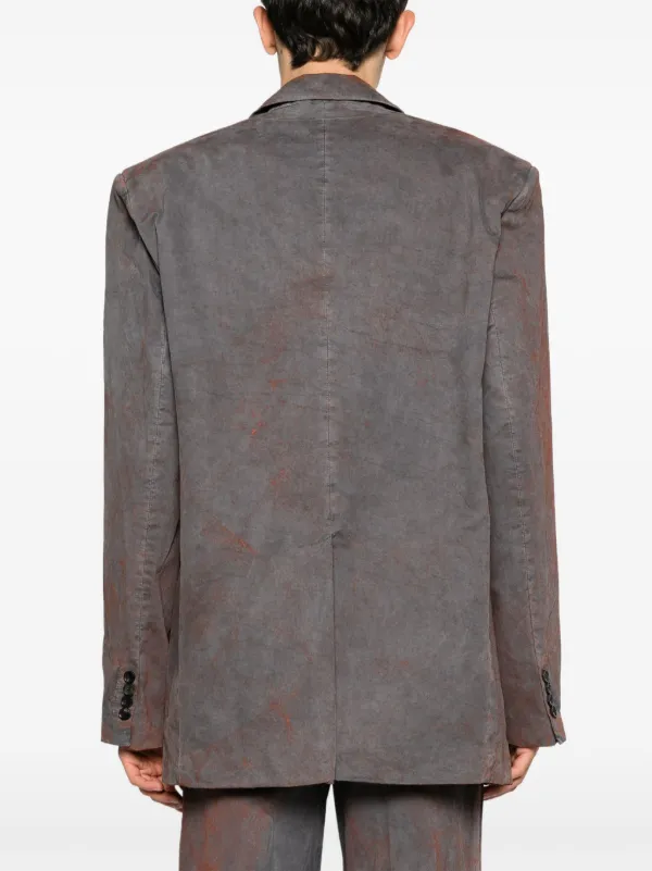 Y/Project logo-embroidered pinched-detailed Blazer | Grey