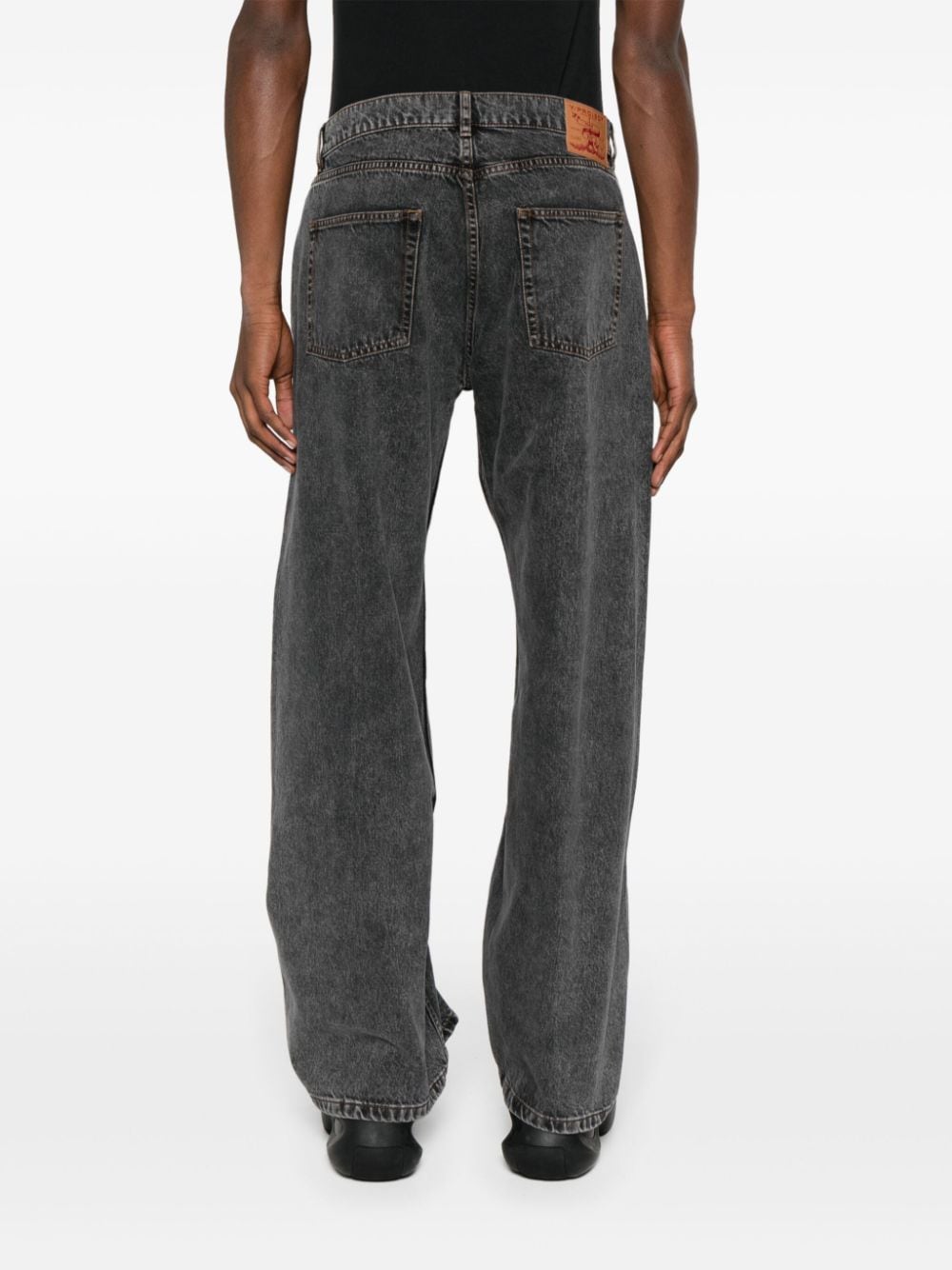 Y Project Evergreen Wire mid waist straight jeans Zwart