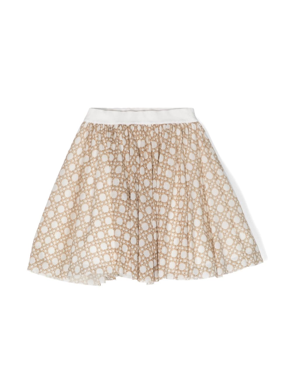 Mi Mi Sol graphic-print mesh tutu - Beige