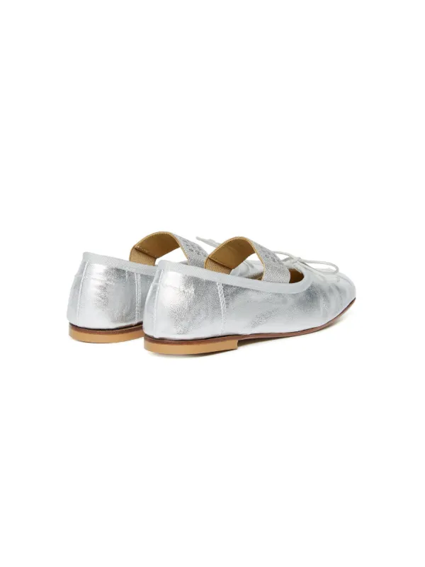 MM6 Maison Margiela Kids Anatomic レザーフラットシューズ - Farfetch