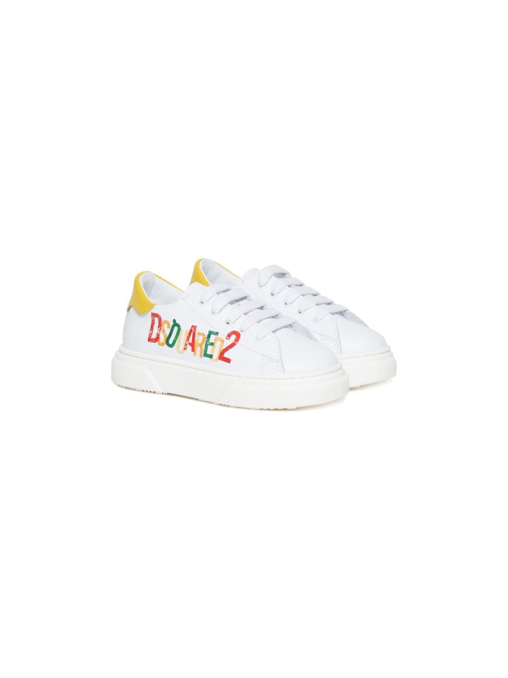 Image 1 of Dsquared2 Kids logo-print leather sneakers
