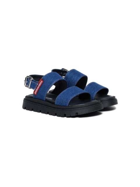 DSQUARED2 KIDS denim slingback sandals