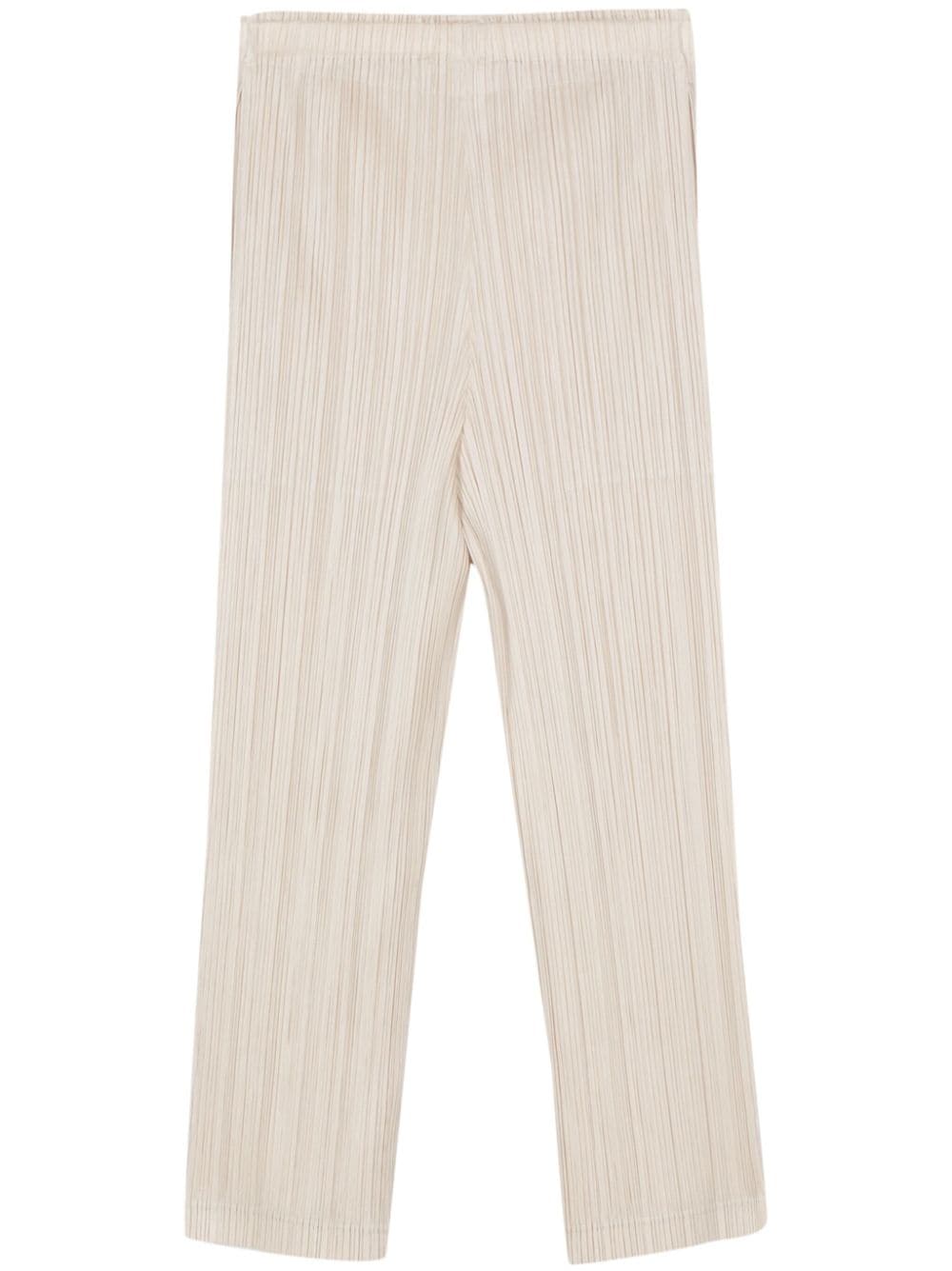 Pleats Please Issey Miyake Plissé broek Beige