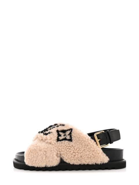 Louis Vuitton Pre-Owned Paseo shearling sandals