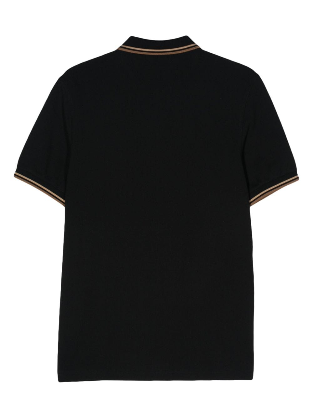 Shop Fred Perry Logo-embroidered Cotton Polo Shirt In Black