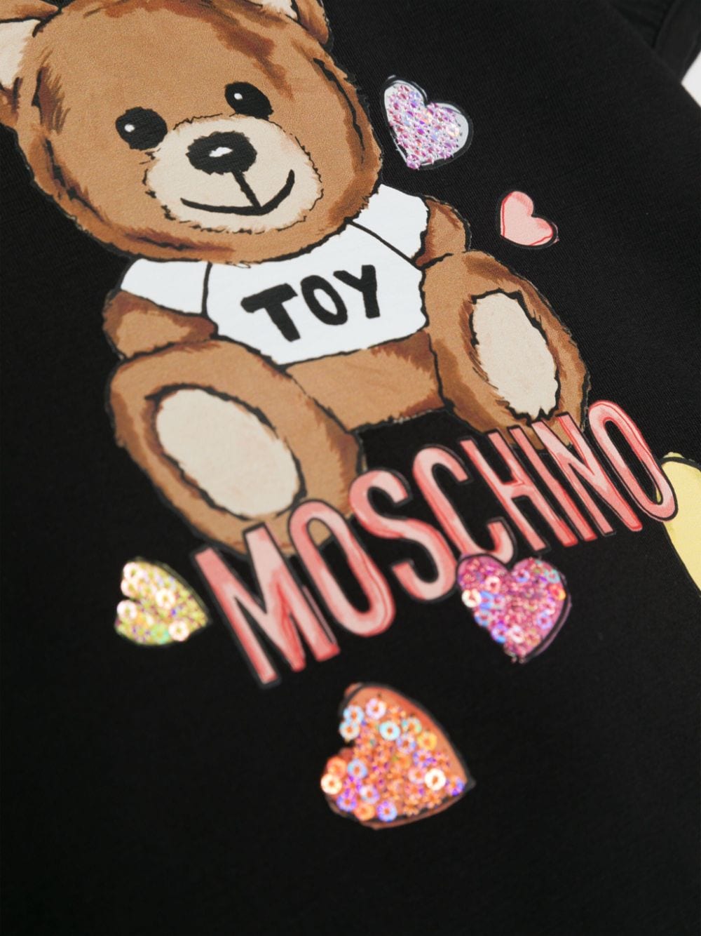 Shop Moschino Teddy Bear-print T-shirt In Black