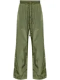 Song For The Mute logo-studs straight-leg trousers - Green