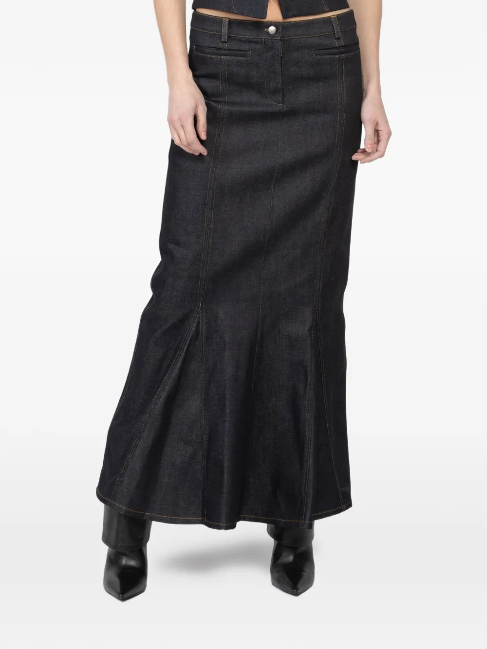 Aya Muse panelled maxi skirt - Blu