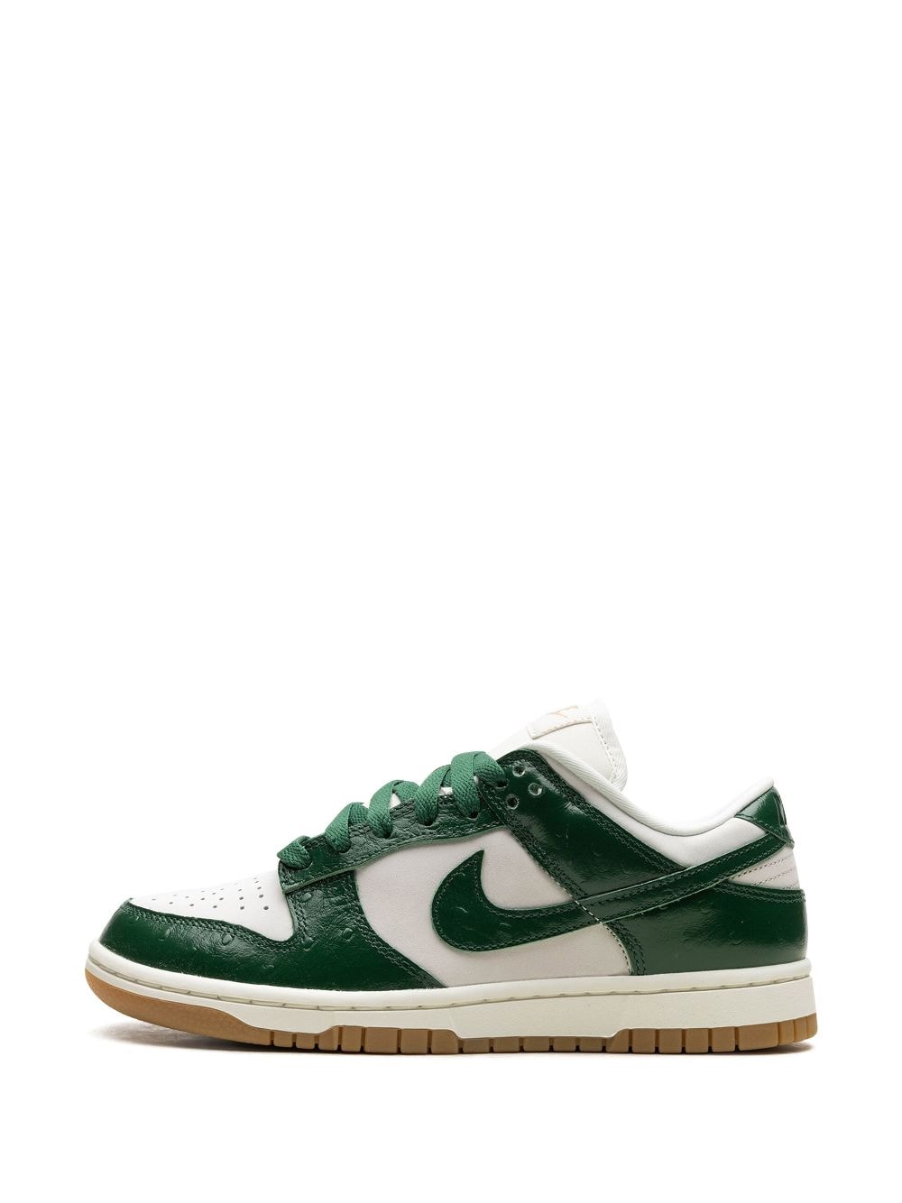 Shop Nike Dunk Low Lx "gorge Green Ostrich" Sneakers In White