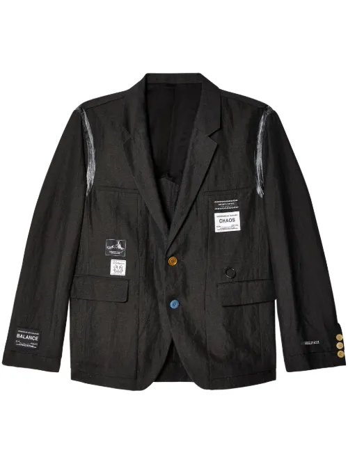 Veste en lin mélangé à logo appliqué - Undercover - Modalova