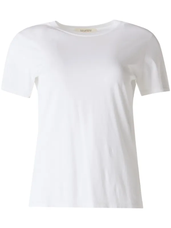 Nili Lotan Mariela Crew Neck T-shirt in White