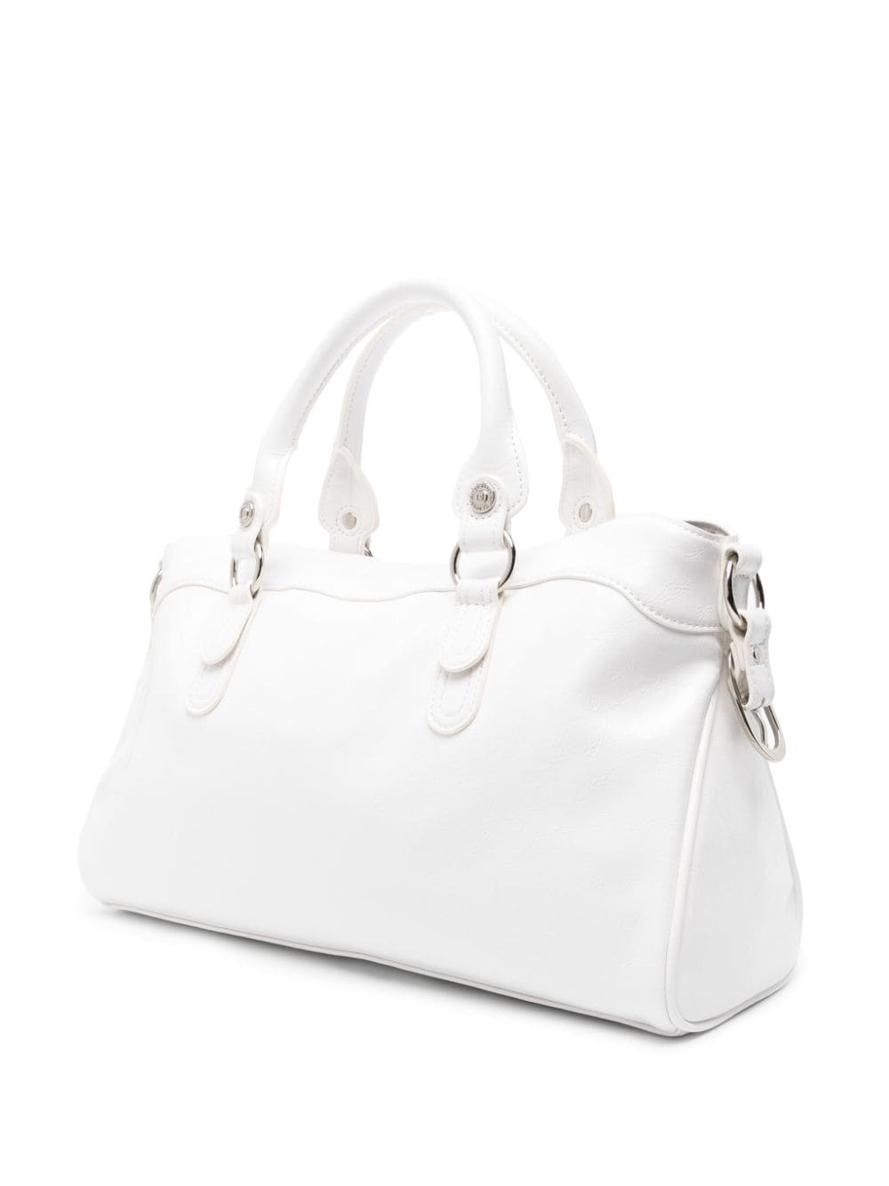 Shop Liu •jo Sisik Logo-lettering Tote Bag In White