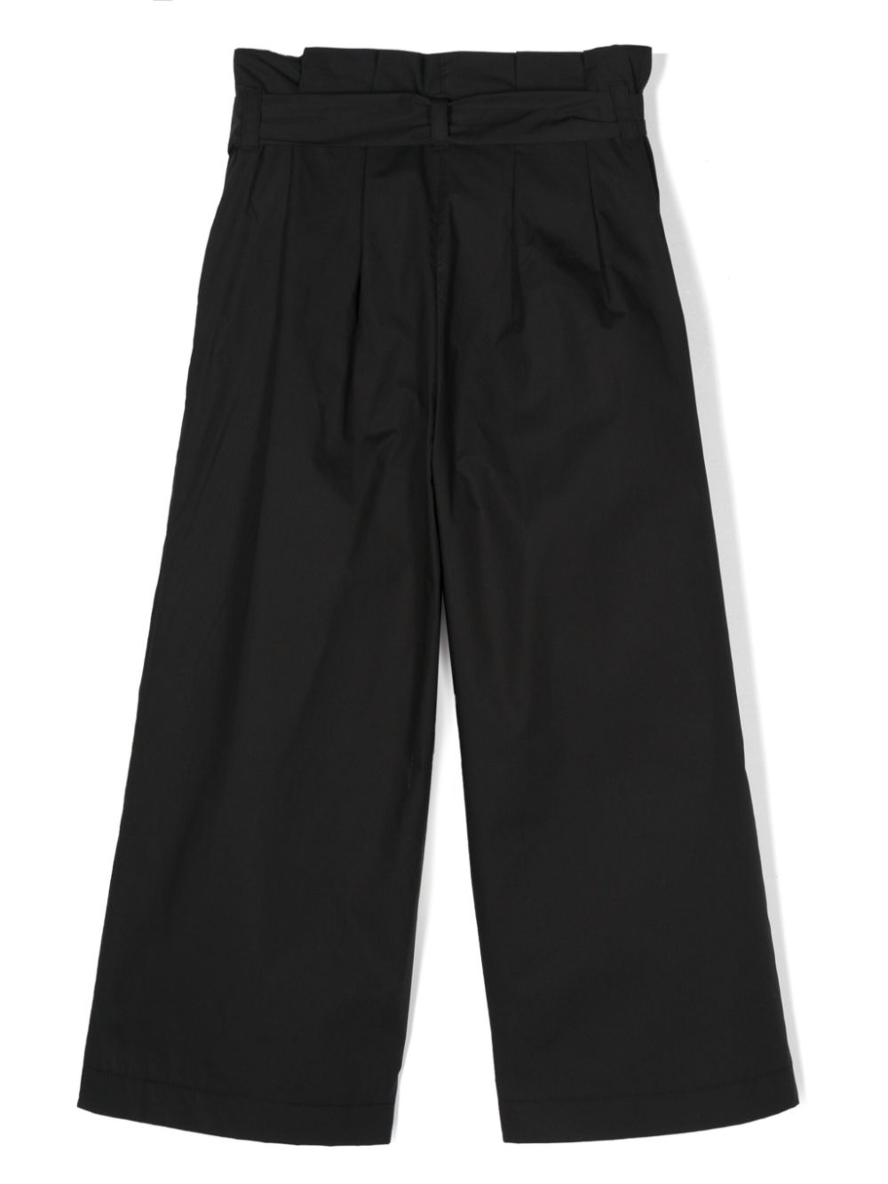 Monnalisa paperbag-waist wide-leg trousers - Zwart