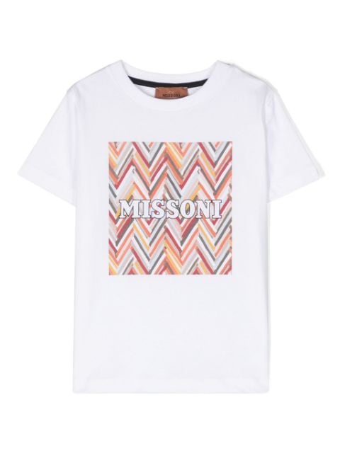 Missoni Kids zigzag-print cotton T-shirt