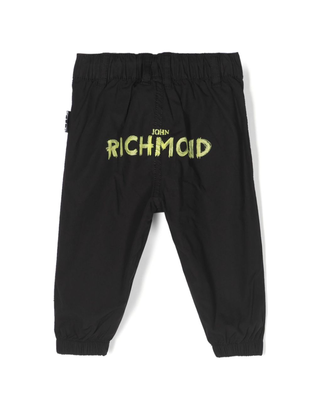 Shop John Richmond Junior Logo-print Cotton Trousers In Black