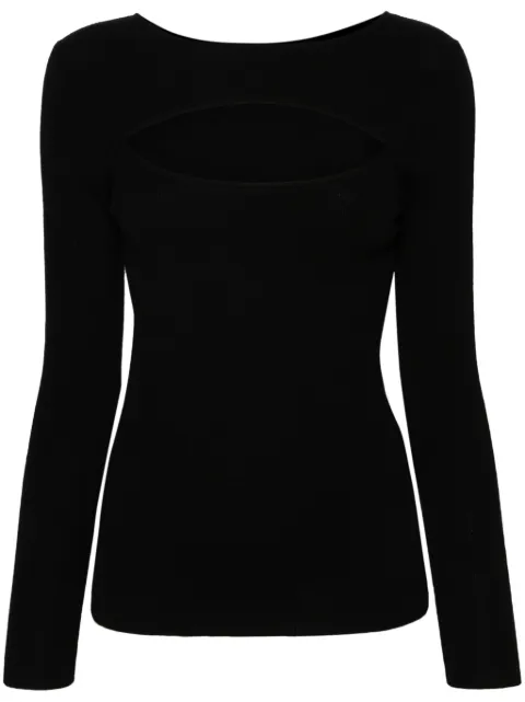 Allude cut-out ribbed top