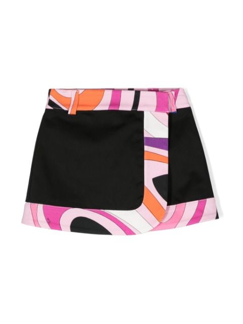 PUCCI Junior falda corta con estampado Iride