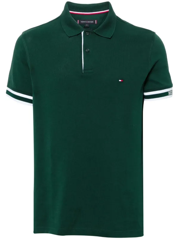 Tommy Hilfiger Hilfiger monotype logo Polo Shirt Green FARFETCH SG