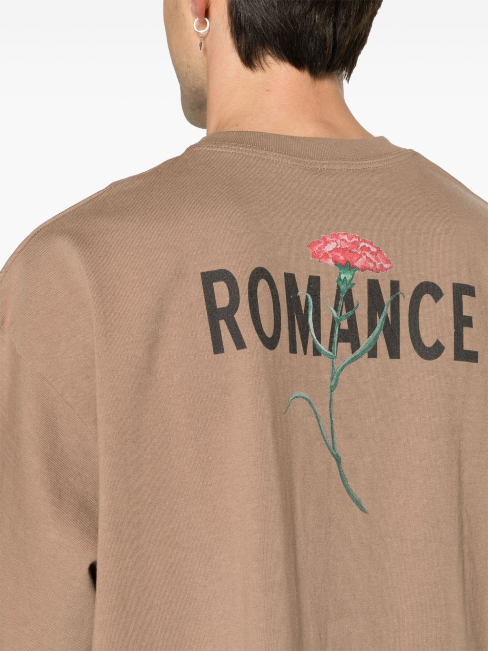 Shop Song For The Mute Romance Cotton T-shirt In Neutrals
