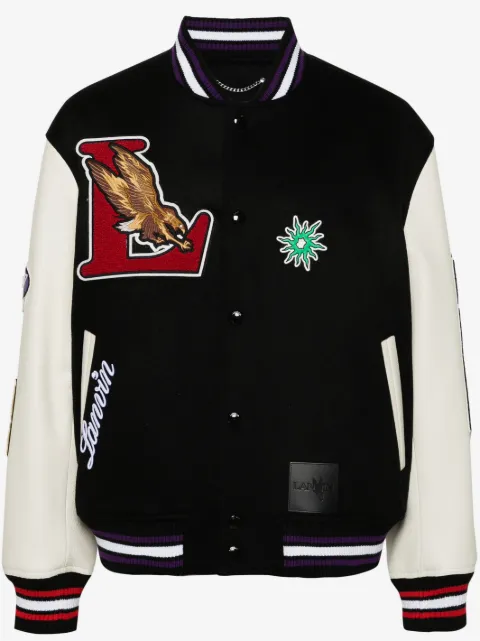 Lanvin logo-patch varsity jacket