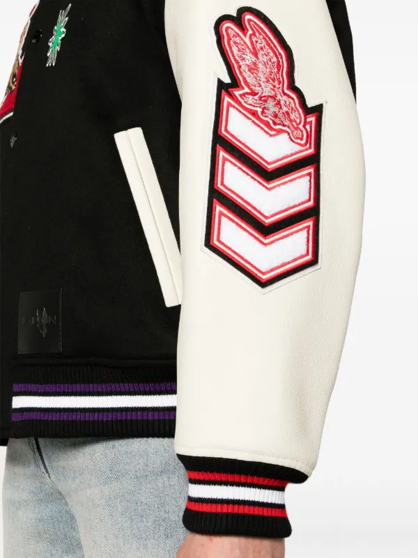 Lanvin logo-patch Varsity Jacket - Farfetch