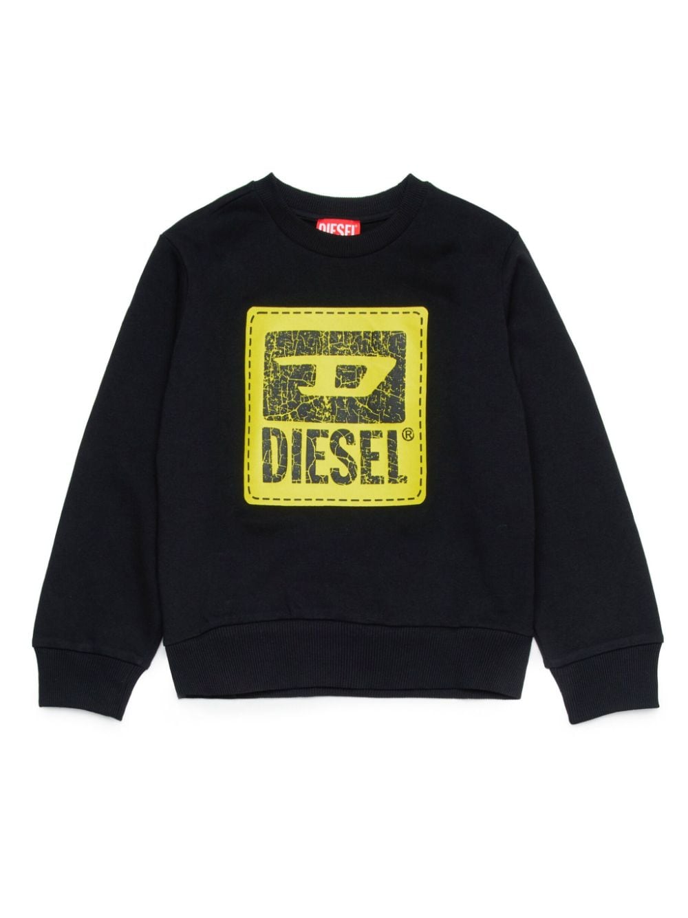 Diesel Kids' Graphic-print Cotton Sweatshirt In Black