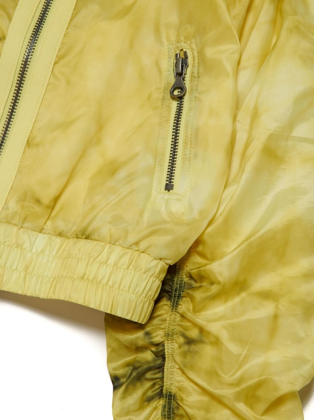 Shop Diesel Bomber Jacket In Tie-dye Ripstop In Yellow