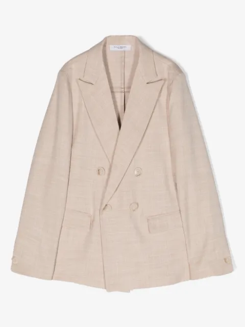 Paolo Pecora Kids Blazer com lapelas e abotoamento duplo