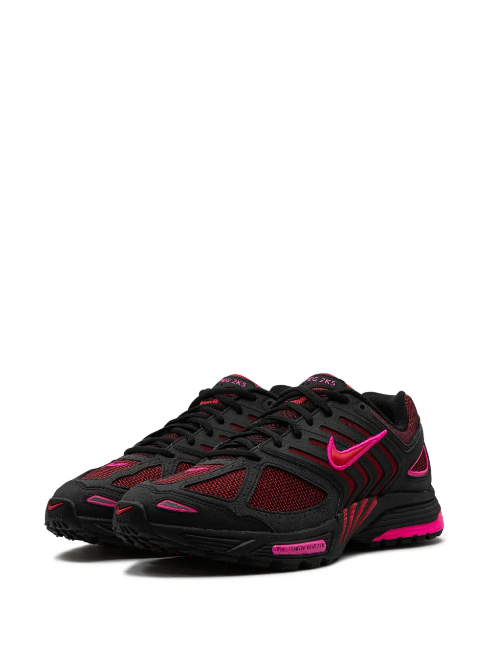 Nike Mens Black Fire Red Fierce Pi Air Peg 2k5 Brand-tab Mesh And Leather Low-top Trainers In Black