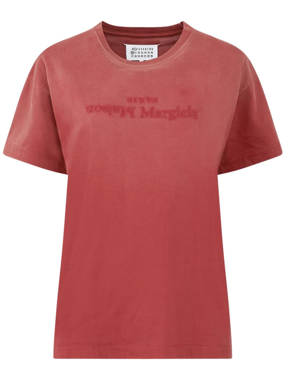 Maison Margiela Logo-print Cotton T-shirt In Red