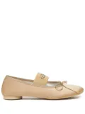 MM6 Maison Margiela Atomic satin ballerina shoes - Neutrals