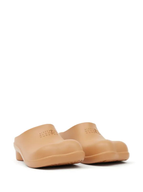 MM6 Maison Margiela Anatomic Clog Slippers | Brown | FARFETCH