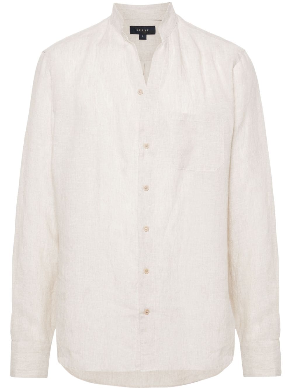 Sease Fish Tail Linen Shirt In Neutral